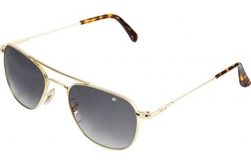 Image of AO Original Pilot Sunglasses, Wire Spatula, Gold Frame, Polycarbonate Gradient Grey Lens, 52mm, 30020