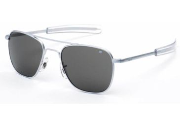 Image of AO Prescription Sunglasses - Flight Gear Original Pilot, Matte Chrome Frame