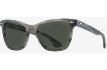 Image of AO Saratoga Sunglasses, Gray Horn Frame, Calobar Green AOLite Nylon Lenses, 54-19-145, SAR854ST--GNN