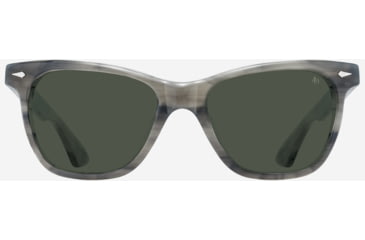 Image of AO Saratoga Sunglasses, Gray Horn Frame, Calobar Green AOLite Nylon Lenses, 54-19-145, SAR854ST--GNN
