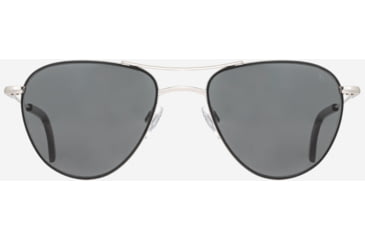 Image of AO Sebring Sunglasses - Womens, Black Silver Frame, True Color Gray AOLite Nylon Lenses, 55-19-140, SEB155STTOGYN