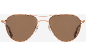 Image of AO Sebring Sunglasses - Womens, Rose Gold Frame, Cosmetan Brown AOLite Nylon Lenses, 55-19-140, SEB255STPKBNN