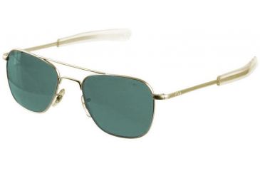 Image of Open Box, Dealer Demo, AO Original Pilot Sunglasses, Bayonet, Gold Frame, Green Glass Lenses, 52mm, 32192