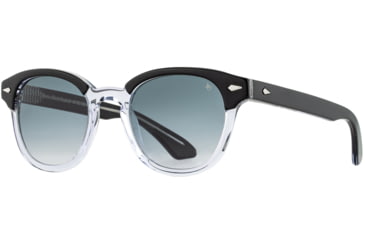 Image of AO Times Sunglasses, Black Crystal Frame, SunVogue Gray Gradient AOLite Nylon Lens - 49-21-145, TIM349ST-GGN