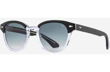 Image of AO Times Sunglasses, Black Crystal Frame, SunVogue Gray Gradient AOLite Nylon Lenses, Polarized, 47-21-145, TIM347ST--GGN-P