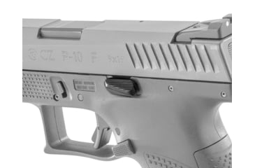 Image of Apex Tactical 116126 Enhanced Slide Release CZ P10c Black Melonite Steel Pistol
