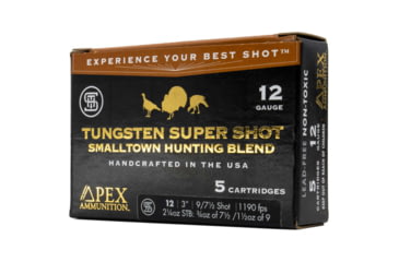 Image of Apex Ammunition Turkey TSS Smalltown Hunting Blend 12 Gauge 2 1/4 oz 3in 7.5/9 Shot Shotgun Ammo, 5 Rounds, STH-3