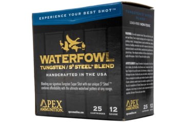 Image of Apex Ammunition Waterfowl TSS/S3 Steel Blend 12 Gauge 1 5/16 oz 3in 4/9 Shot Shotgun Ammo, 25 Rounds, WS3-4