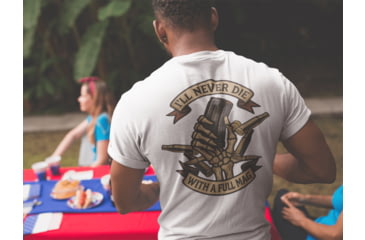 Image of Apliiq NEVER DIE WITH A FULL MAG T-SHIRT, Cardinal, l, APQ-5234936S8A1