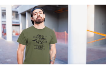 Image of Apliiq STAY IN THE FIGHT T-SHIRT, Charcoal, m, APQ-5244946S7A1