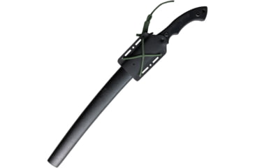 Image of APOC by Dragon King Sirupate Kukri Sword, 21.5in Overall, 15.25in Black Oxide Coated Spring Steel Blade, Black G10 Handle, Black Synthetic Belt Sheath, SD35690