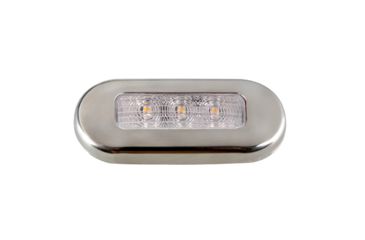 Image of Aqua Signal Cordoba LED Oblong Oval Courtesy Light - 12V - Warm White w/Stainless Steel Housing 78481