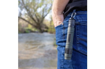 Image of Aquamira Survival Straw, Emergency Water Filter System, Certified Filtration up to 300 Gallons of Water, Olive Drab Green