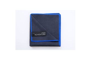 Image of Aquis Adventure Towel, 15x29, Black/Blue, Black/Blue, 80% Polyester 20% Nylon, AQIS-18254