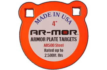 Image of Ar-mor 4'' Ar500 Steel Gong 1/2'' Thick Steel Orange Round