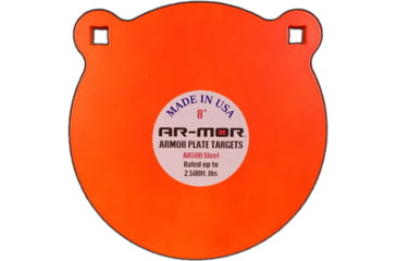 Image of Ar-mor 8'' Ar500 Steel Gong 1/2'' Thick Steel Orange Round