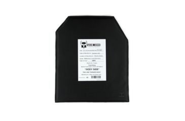 Image of AR500 Armor Level II Rimelig 10x12 Advanced Shooters Cut Soft Body Armor Plate, Black 210X12R