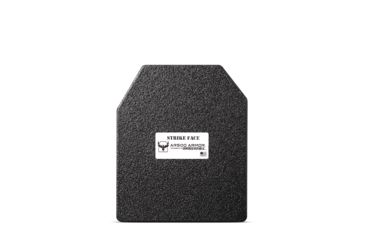 Image of AR500 Armor Level III 10x12 ASC Left Handed Flat Body Armor Plate, Base PAXCON Coating, Black, 9408