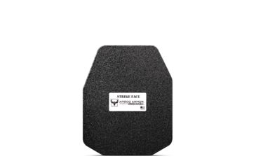 Image of AR500 Armor Level III+ 10x12 Lightweight ASC Left Handed Flat Body Armor Plate, Base PAXCON Coating, Black, 9421