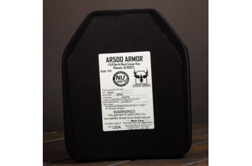 Image of AR500 Armor Level III 10x12 Lightweight UHMWPE Body Armor Plate, Black PE3PLATE