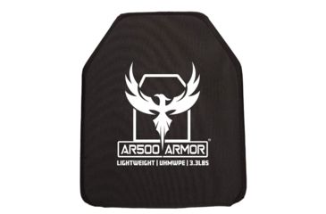 Image of AR500 Armor Level III 10x12 Lightweight UHMWPE Body Armor Plate, Black PE3PLATE