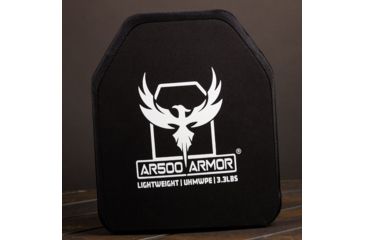 Image of AR500 Armor Level III 10x12 Lightweight UHMWPE Body Armor Plate, Black PE3PLATE