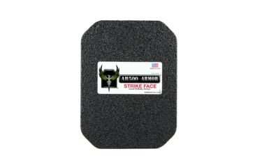 Image of AR500 Armor Level III+ 6x8 Flat Side Armor Plate, Base PAXCON Coating, Black 3+6X8FR