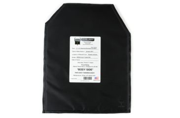 Image of AR500 Armor Level IIIA 11x14 Hybrid ASC Soft Body Armor Plate, Black 3A11X14H