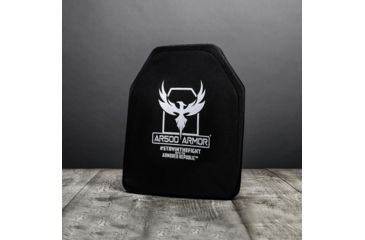 Image of USED AR500 Armor Level IV 10X12 Body Armor Plate, Monolithic Ceramic and Polyethylene, Black, 9801, EDEMO2
