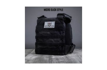Image of AR500 Armor Micro Plate Carrier w/Slick Side, Black MICROSLICKBLK