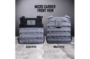 Image of AR500 Armor Micro Plate Carrier w/Slick Side, Wolf Gray MICROSLICKGRY