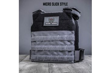 Image of AR500 Armor Micro Plate Carrier w/Slick Side, Wolf Gray MICROSLICKGRY