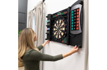 Image of Arachnid Cricketmaxx 4.0 Electronic Dartboard Cabinet Set, Black, CMX4000