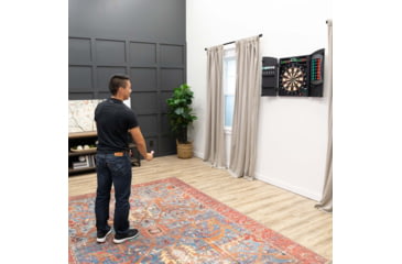 Image of Arachnid Cricketmaxx 4.0 Electronic Dartboard Cabinet Set, Black, CMX4000