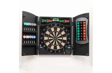 Image of Arachnid Cricketmaxx 4.0 Electronic Dartboard Cabinet Set, Black, CMX4000
