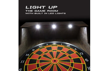 Image of Arachnid Led Light Up Arcade Stand Up Rustic Cabinet W/ Cricket Pro 650, Wood grain, E650FSRT-BK2