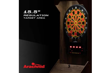 Image of Arachnid Led Light Up Arcade Stand Up Rustic Cabinet W/ Cricket Pro 650, Wood grain, E650FSRT-BK2