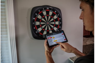 Image of Arachnid SDB4000 Soft Tip Smart Dartboard w/ app, Black/Red, SDBC4000ARA