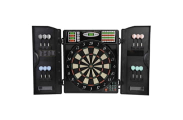 Image of Arachnid Titanium 5400 Electronic Dartboard With Integrated Cabinet, Black, EDBM680