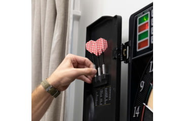 Image of Arachnid Titanium 5400 Electronic Dartboard With Integrated Cabinet, Black, EDBM680