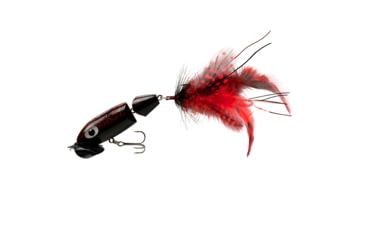 Image of Arbogast Jointed Jitterbug 2.0, 2 1/2in, 3/8oz, 6 Feather Treble, Black Death, G621-535