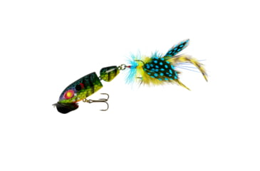 Image of Arbogast Jointed Jitterbug 2.0, 2 1/2in, 3/8oz, 6 Feather Treble, Blue Kill, G621-537