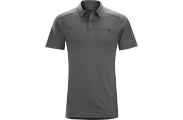 Image of Arc'teryx Captive Short Sleeve Polo - Men's-Iron Anvil-Small