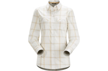 Image of Arc'teryx Melodie LS Shirt - Women's-White Papaya-Small