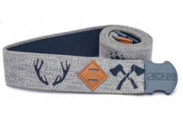 Image of Buckskin Belt - Mens-Navy / Gray