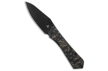 Image of Arcform Arcform Theory Frame Lock Knife Camo Carbon Gold Fat Carbon 3.5&quot; Black DLC, Black/Gold, Bohler M390, adult, BHQ-194631