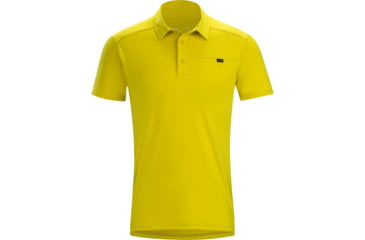 Image of Arc'teryx Captive Polo with Short Sleeve - Men's, Gold Rush, Large, 372290