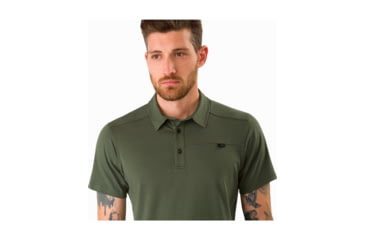 Image of Arc'teryx Captive Polo with Short Sleeve - Men's, Larix, Small, 372282