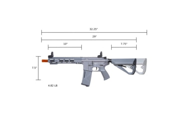 Image of Arcturus Sport Series ARC SE LWT MK-I CQB 10in AEG Airsoft Gun, Grey, AT-ST01-CQ-SE-GY