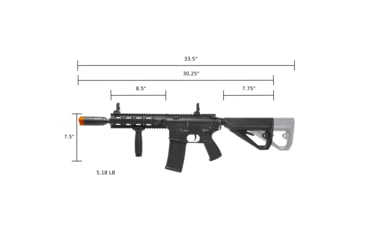 Image of Arcturus Sport Series ARC SE LWT MK-II CQB 10in AEG Airsoft Gun, Black, AT-ST02-CQ-SE-BK